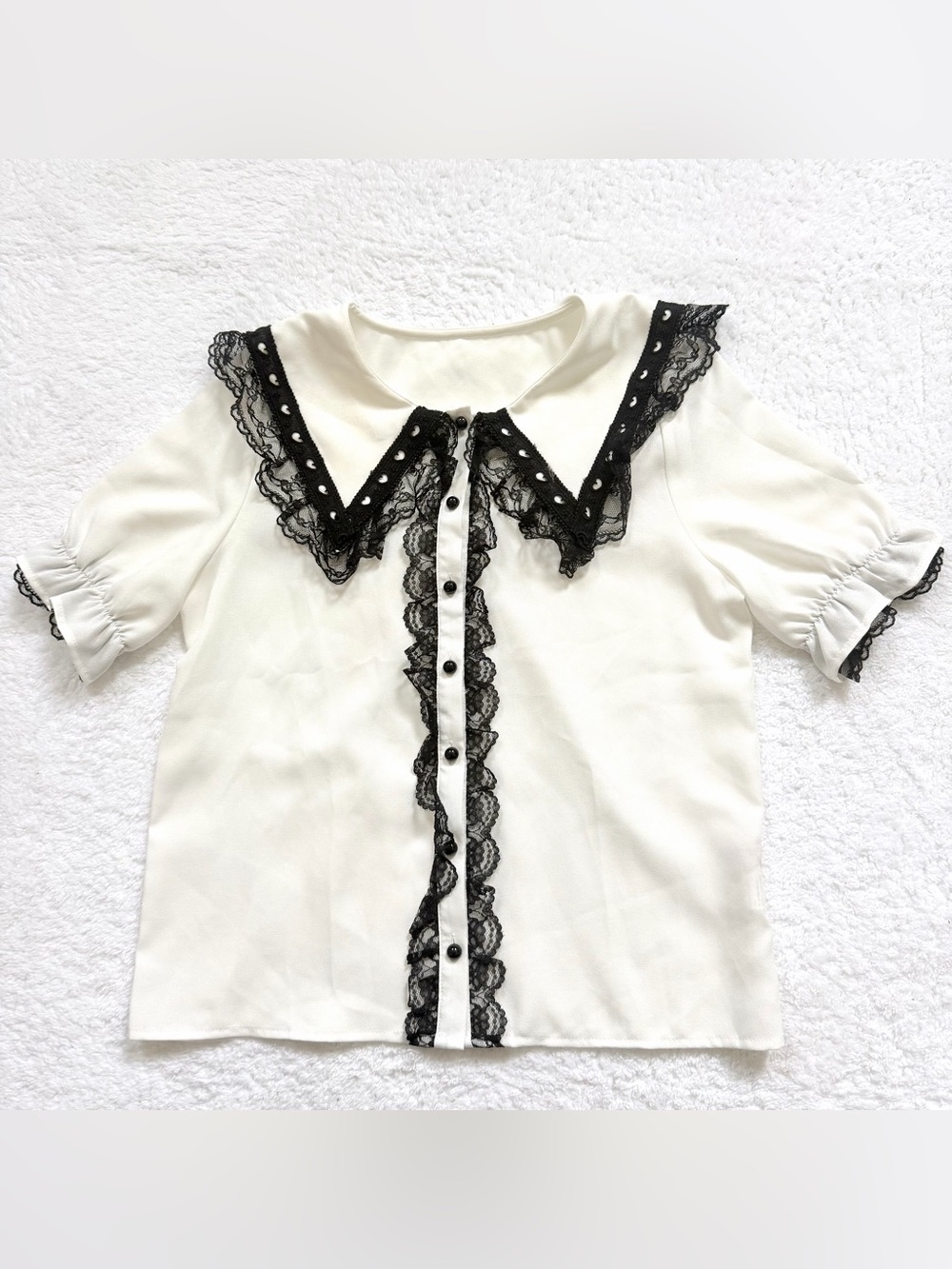 Mars Blouse Jirai Kei Ryosan Lolita Hearts Lace Tops Japan Idol White Black